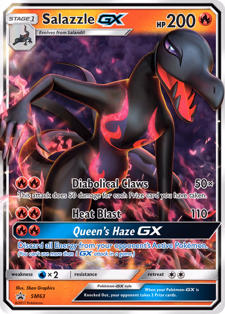 Salazzle GX SM63 Pokemon card