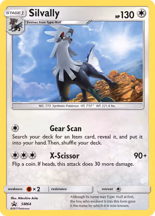 Silvally SM64 Pokemon card