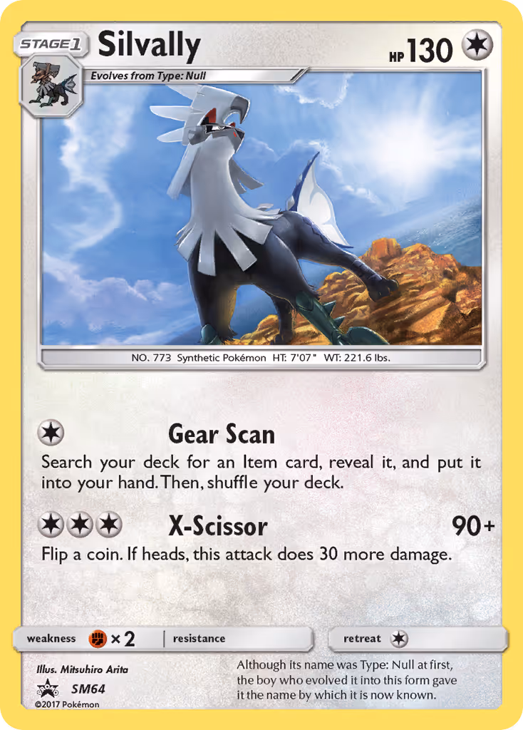 Silvally SM64 Pokemon card