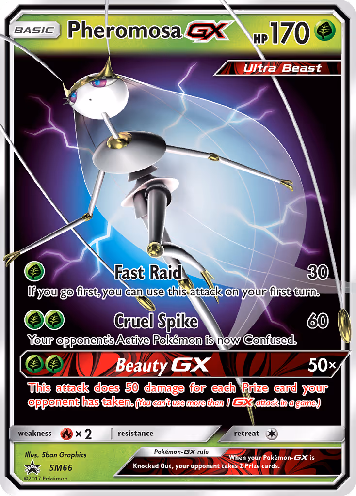 Pheromosa GX SM66 Pokemon card
