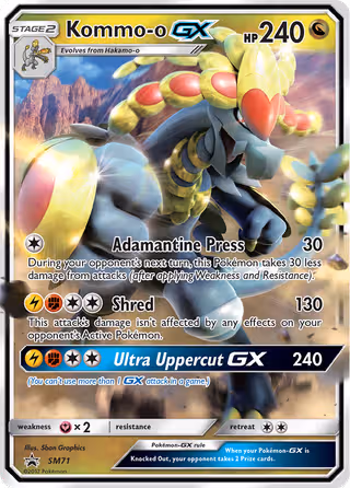 Kommo-o GX SM71 Pokemon card