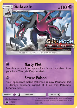 Salazzle SM73 Pokemon card
