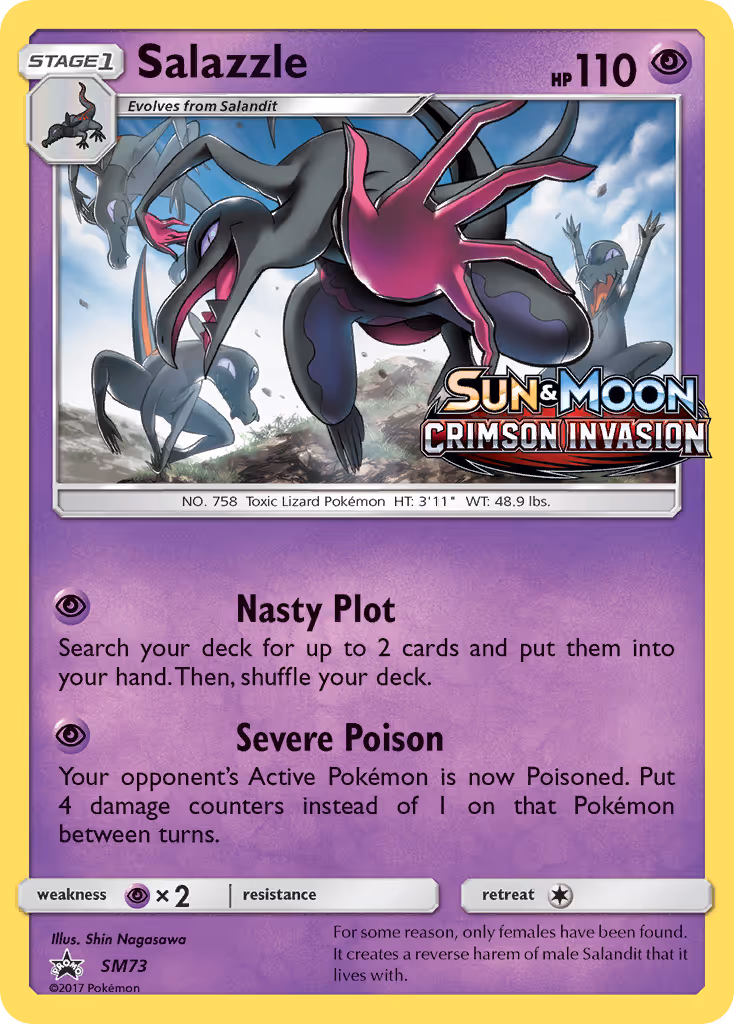 Salazzle SM73 Pokemon card