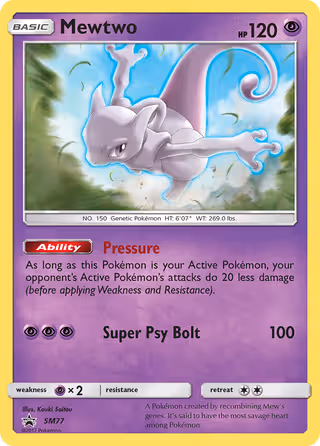 Mewtwo SM77 Pokemon card