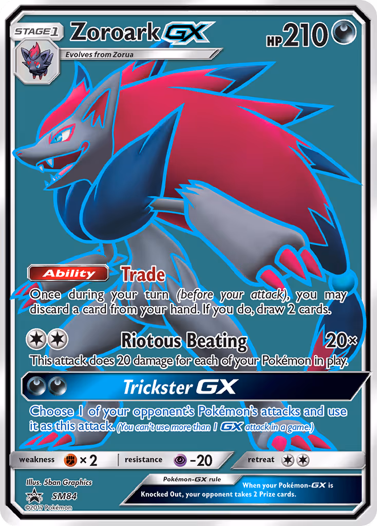 Zoroark GX SM84 Pokemon card
