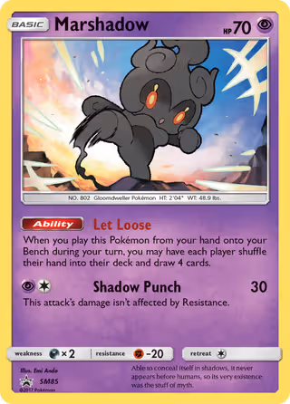 Marshadow SM85 Pokemon card