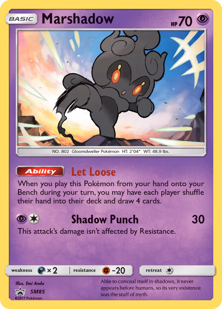 Marshadow SM85 Pokemon card