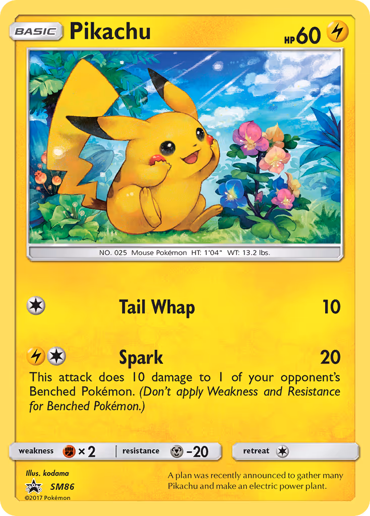 Pikachu SM86 Pokemon card