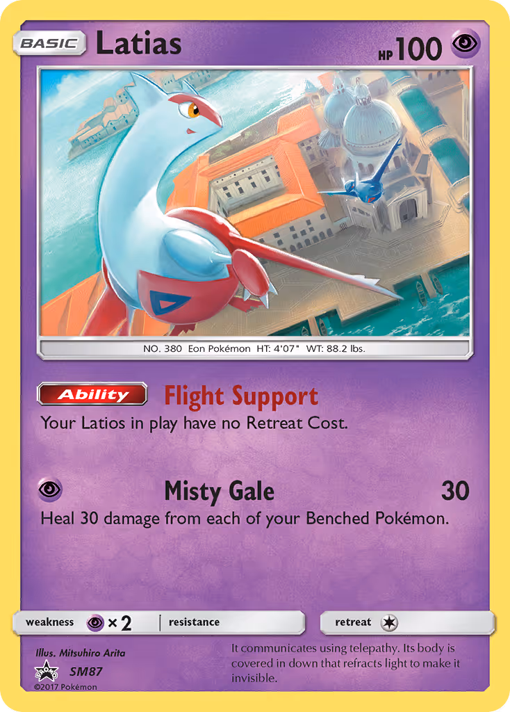 Latias SM87 Pokemon card