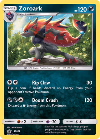 Zoroark SM89 Pokemon card