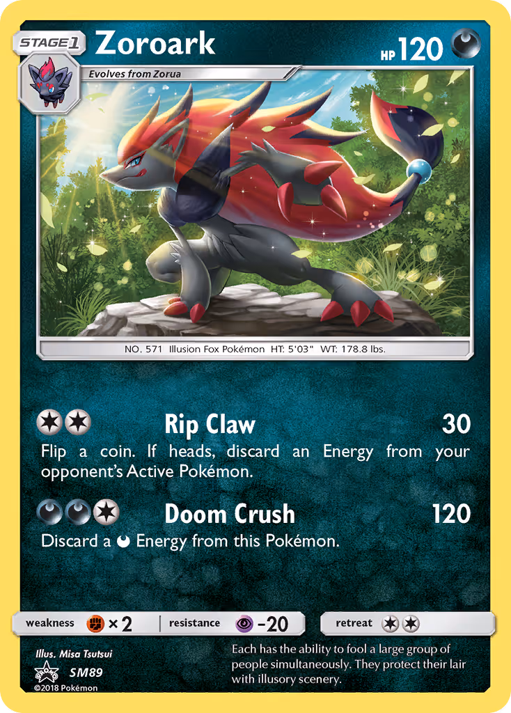 Zoroark SM89 Pokemon card