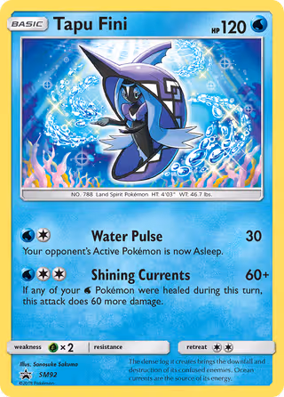 Tapu Fini SM92 Pokemon card