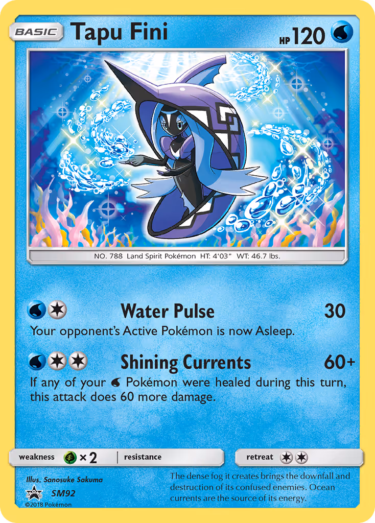 Tapu Fini SM92 Pokemon card