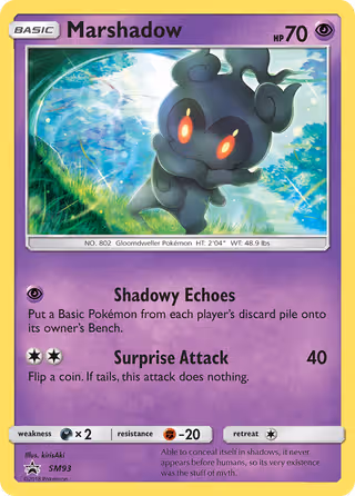 Marshadow SM93 Pokemon card