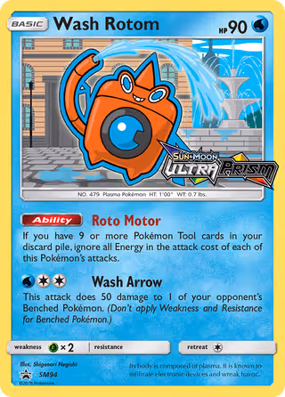 Wash Rotom SM94 Pokemon card
