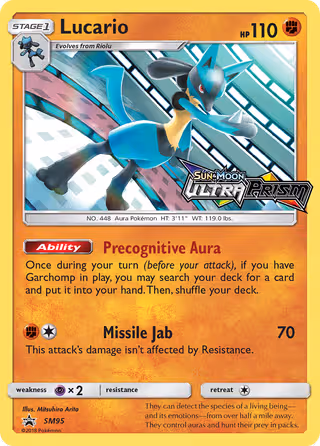 Lucario SM95 Pokemon card