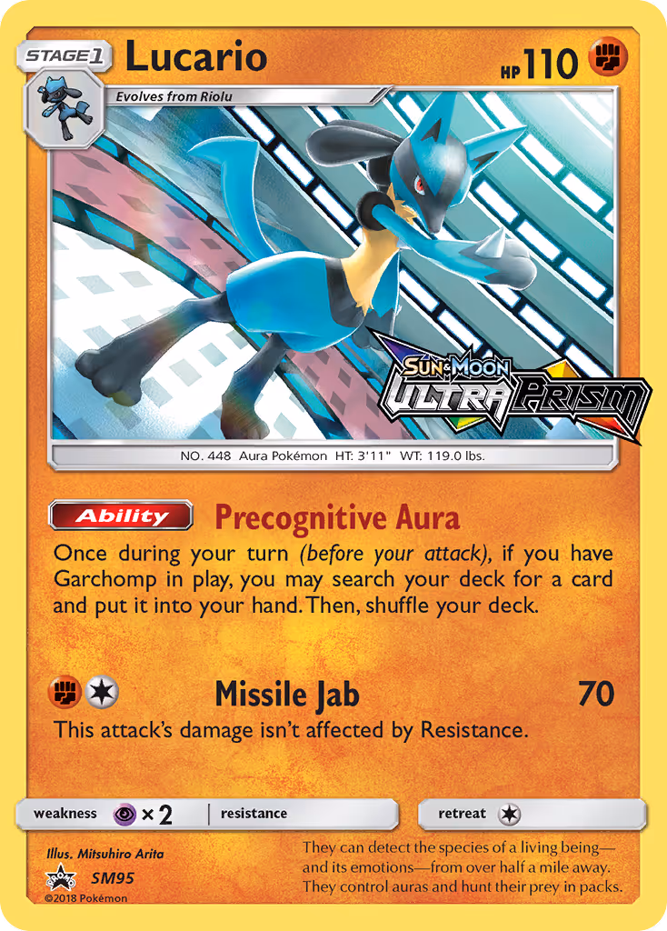 Lucario SM95 Pokemon card