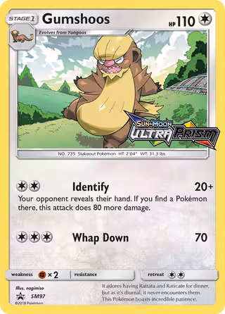 Gumshoos SM97 Pokemon card