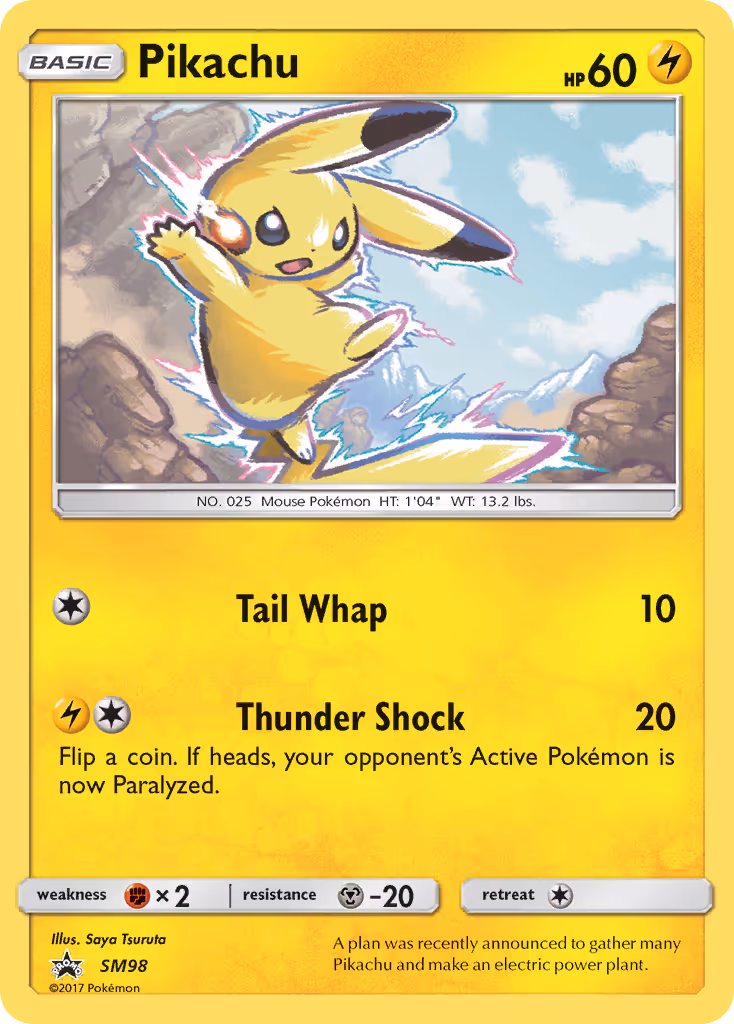 Pikachu SM98 Pokemon card
