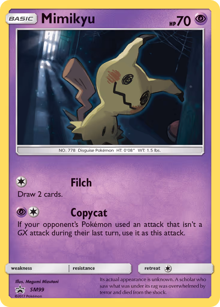 Mimikyu SM99 Pokemon card