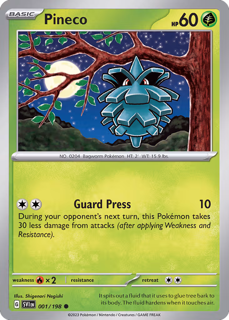 Pineco 1/198 Pokemon card