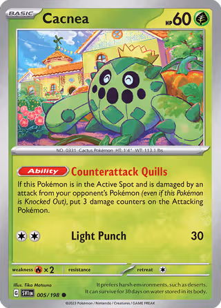 Cacnea 5/198 Pokemon card