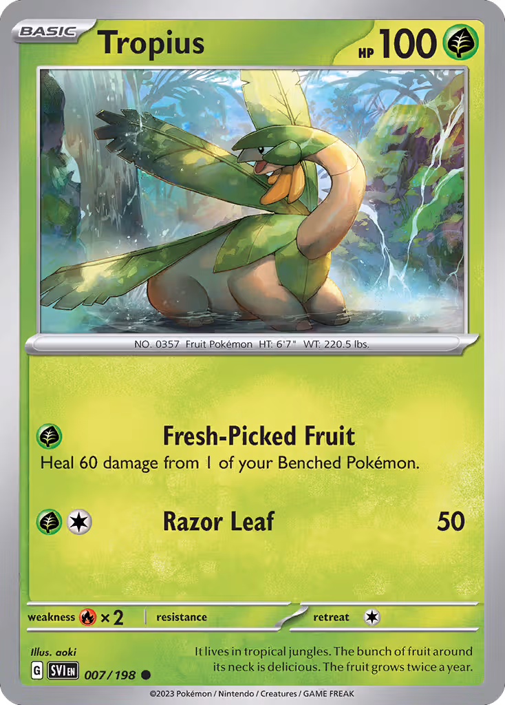 Tropius 7/198 Pokemon card