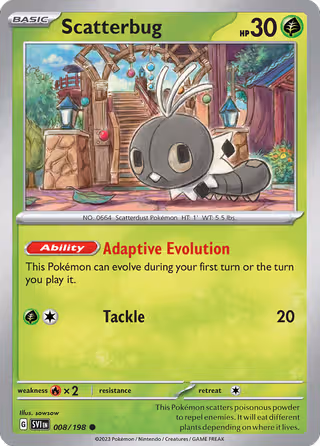 Scatterbug 8/198 Pokemon card