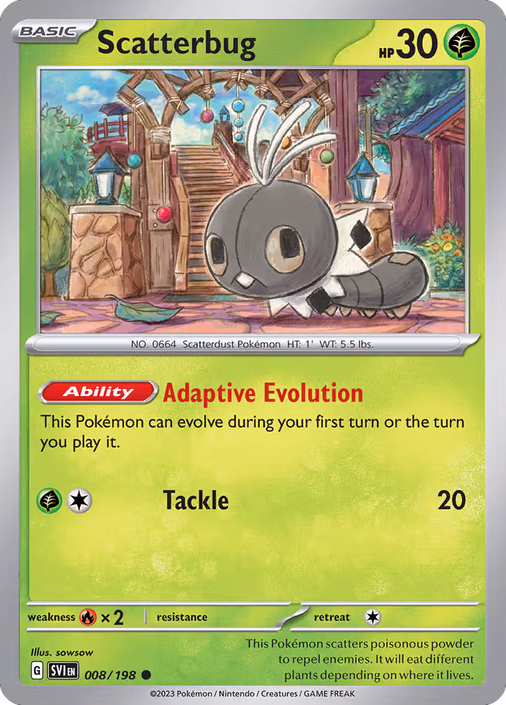 Scatterbug 8/198 Pokemon card