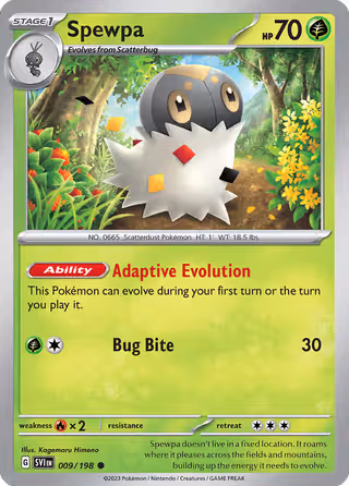 Spewpa 9/198 Pokemon card