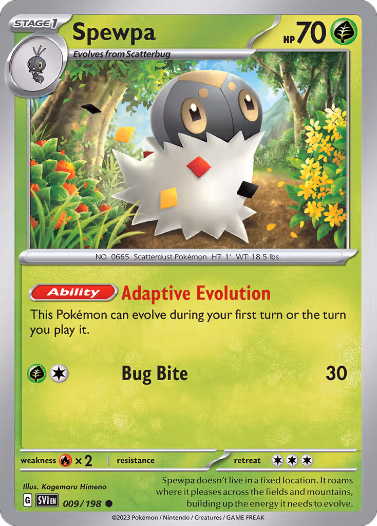 Spewpa 9/198 Pokemon card