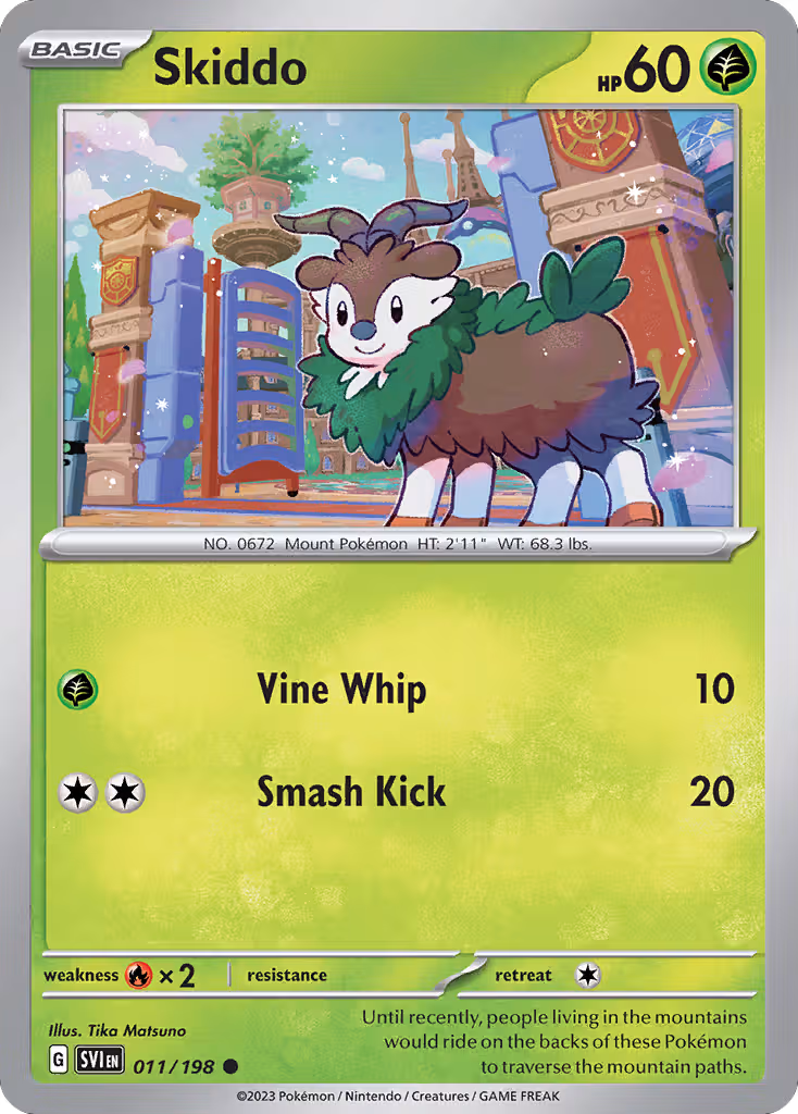 Skiddo 11/198 Pokemon card