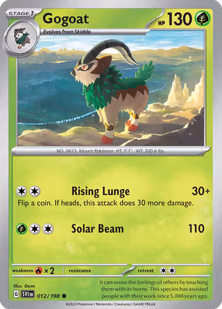 Gogoat 12/198 Pokemon card