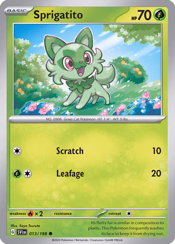 Sprigatito 13/198 Pokemon card