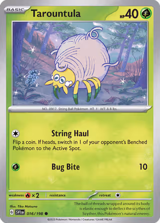 Tarountula 16/198 Pokemon card