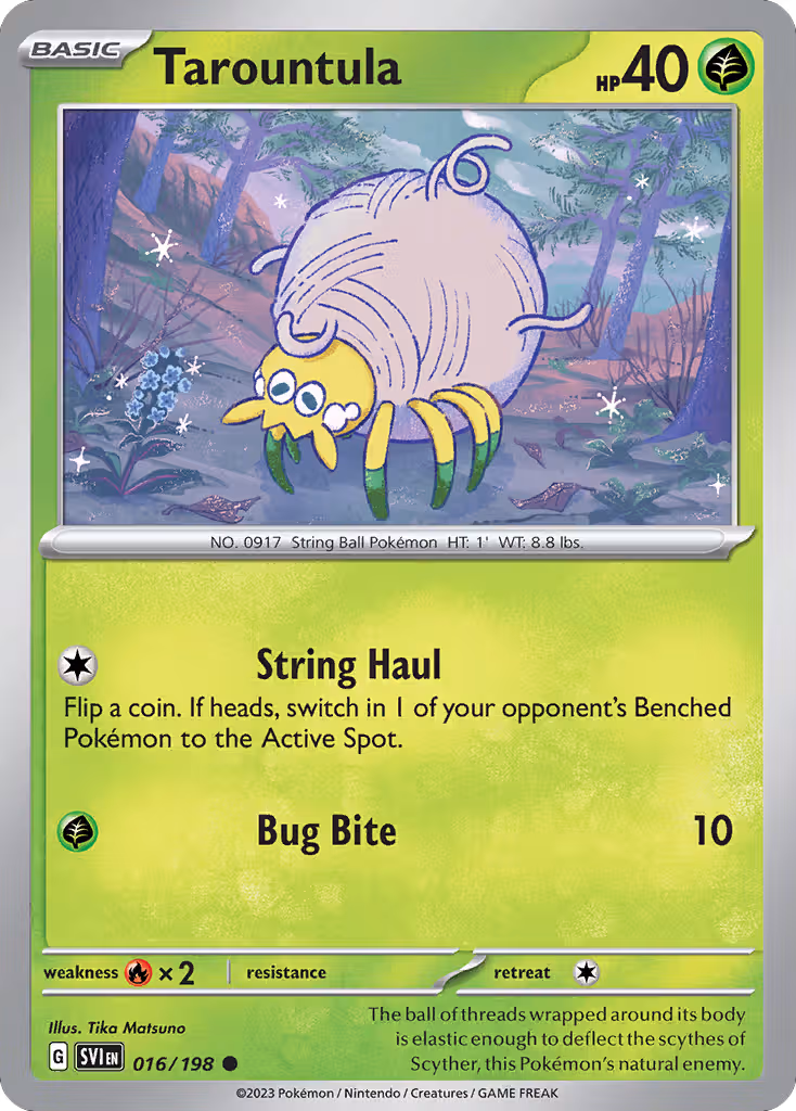 Tarountula 16/198 Pokemon card