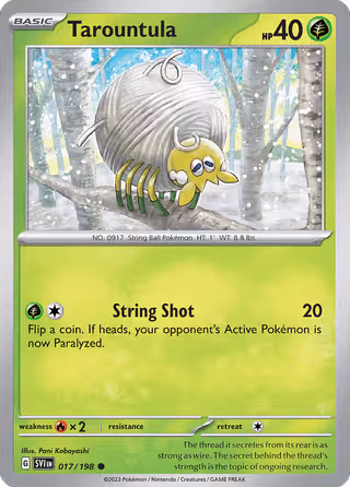 Tarountula 17/198 Pokemon card