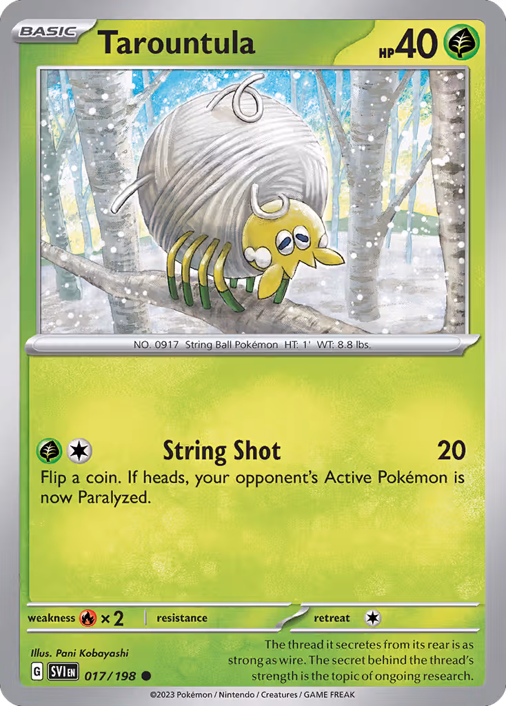 Tarountula 17/198 Pokemon card