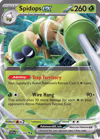 Spidops ex 19/198 Pokemon card