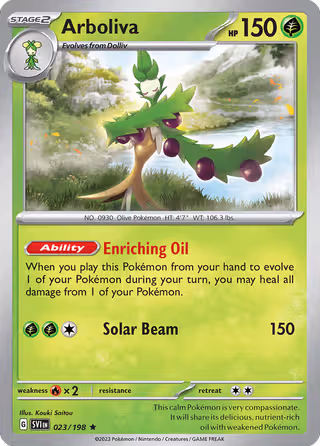 Arboliva 23/198 Pokemon card