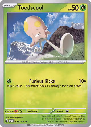 Toedscool 24/198 Pokemon card