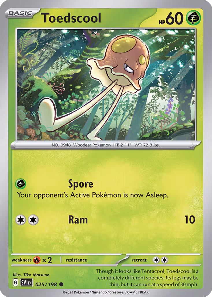 Toedscool 25/198 Pokemon card