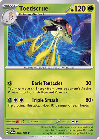 Toedscruel 26/198 Pokemon card