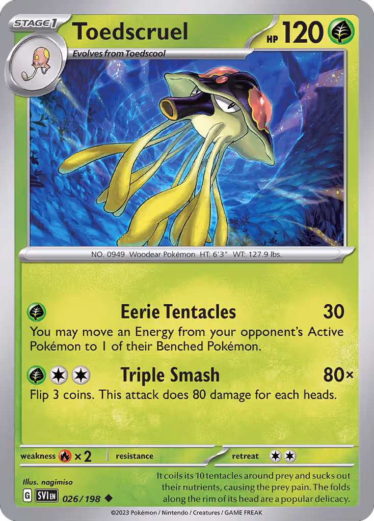 Toedscruel 26/198 Pokemon card