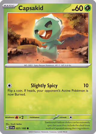 Capsakid 27/198 Pokemon card