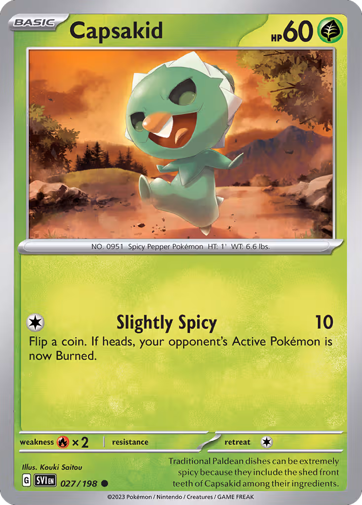 Capsakid 27/198 Pokemon card