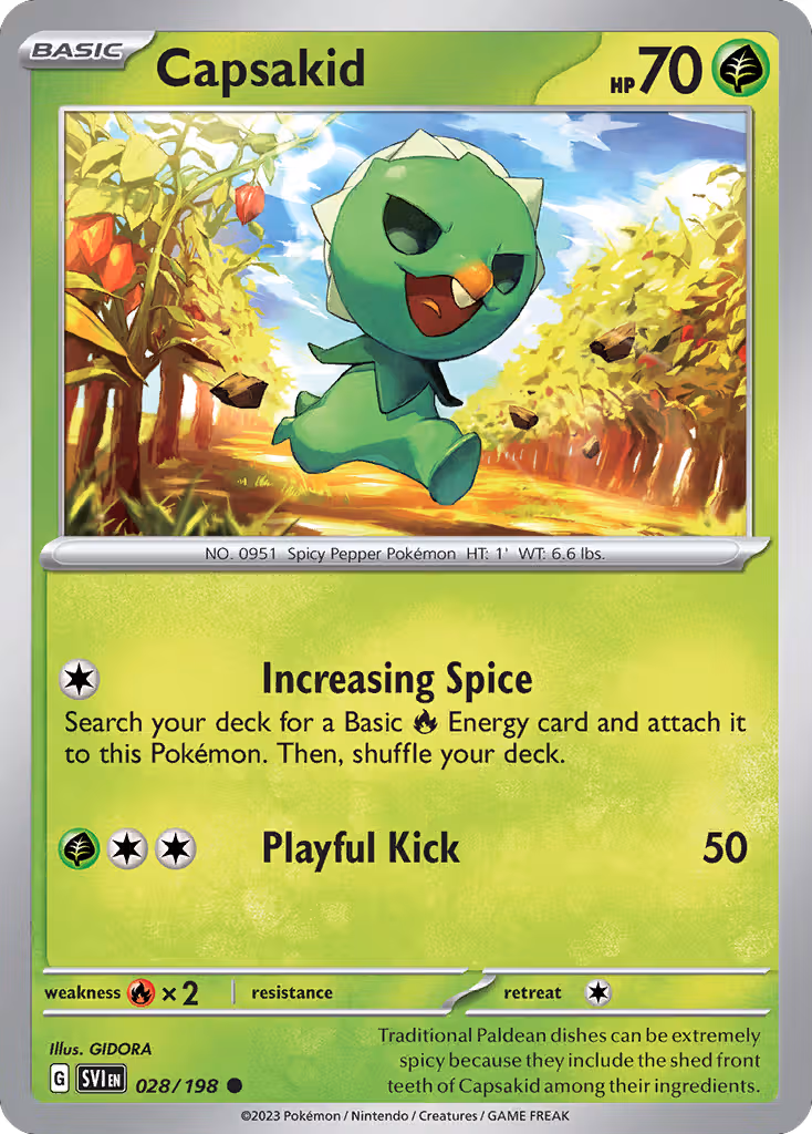 Capsakid 28/198 Pokemon card