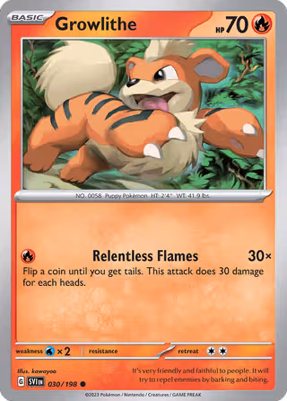 Growlithe 30/198 Pokemon card