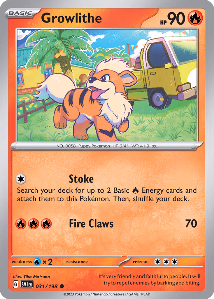 Growlithe 31/198 Pokemon card