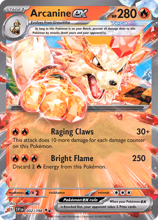 Arcanine ex 32/198 Pokemon card